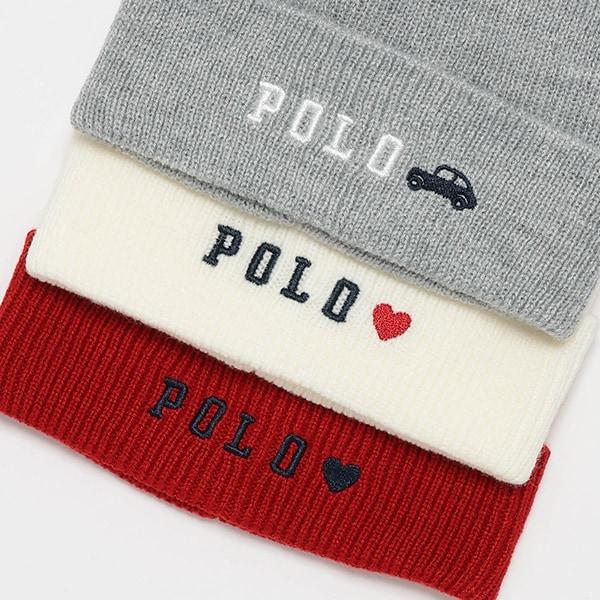 【POLO BCS】刺繡針織帽(兒童尺碼)