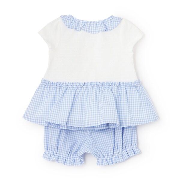 格子紋嬰兒連體衣