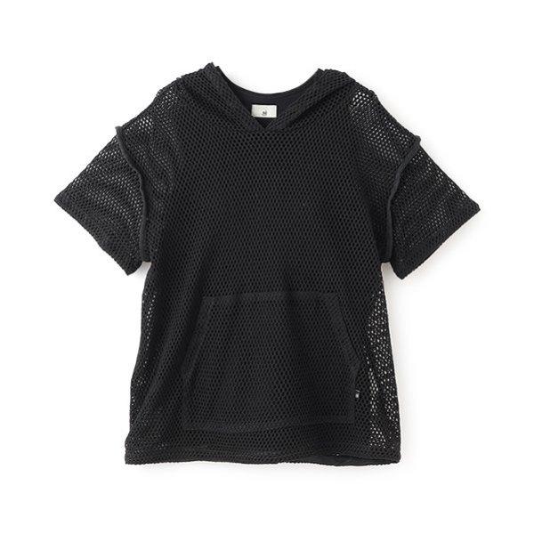 【AMI】網眼連帽衫×帶胸墊內搭套裝