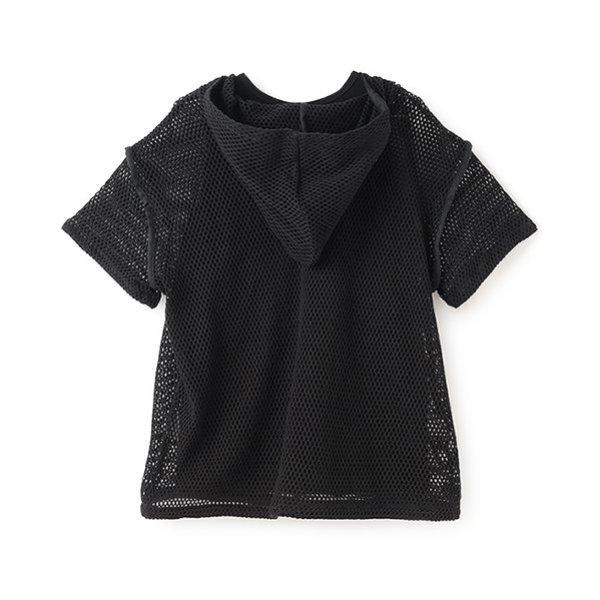 【AMI】網眼連帽衫×帶胸墊內搭套裝