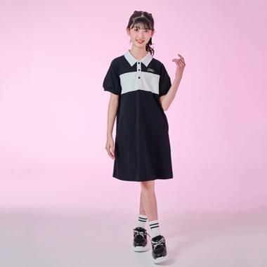 【接觸冷感】拼接款POLO連衣裙