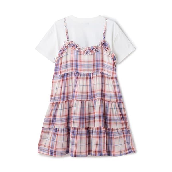 層疊吊帶連衣裙T恤套裝