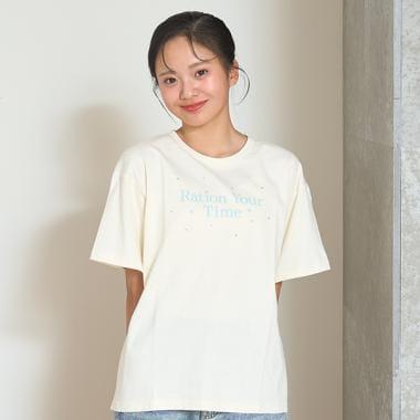【7days】【GOODPRICE】【純棉100%】字母水鑽T恤