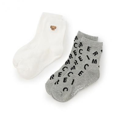 BOYS熊・MERCI襪子2雙裝