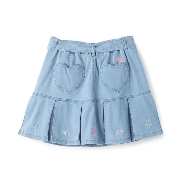 復刻♪ ベリエちゃん刺繡牛仔裙褲