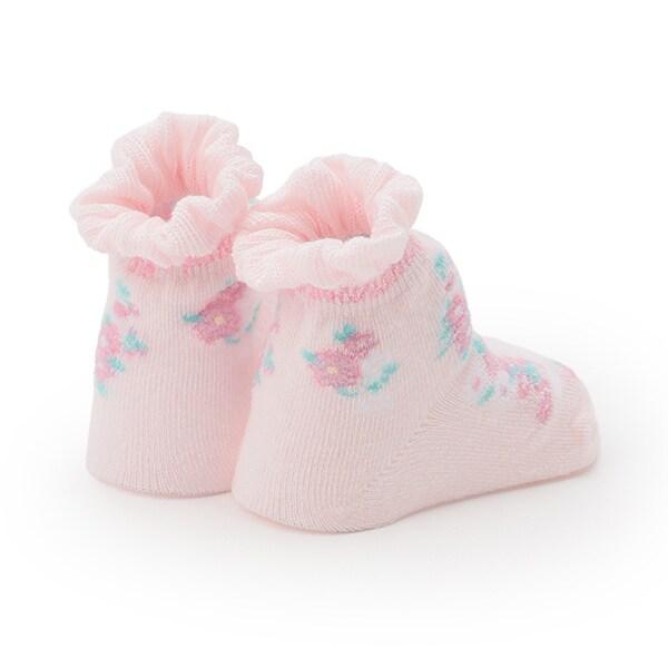 條紋花卉圖案襪