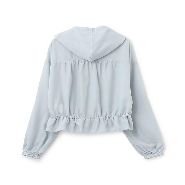 【接觸冷感・防紫外線】透氣短款連帽外套