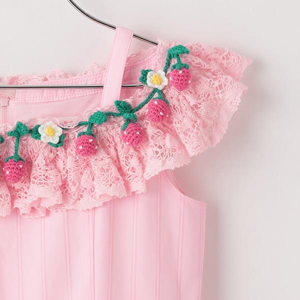 草莓刺繡連衣裙