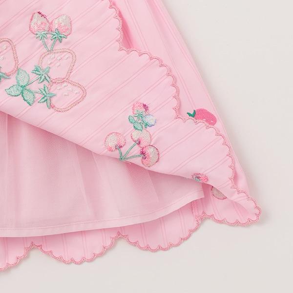 草莓刺繡連衣裙