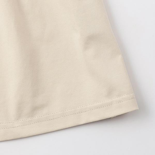 【AMI】【接觸涼感】刺繡翻領荷葉邊下襬針織套頭衫