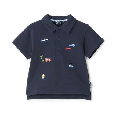 交通工具刺繡短袖POLO衫