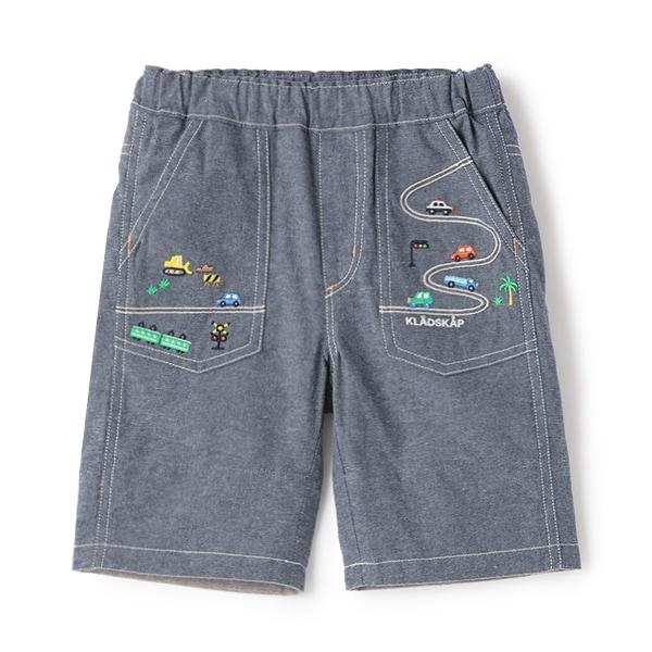 【人氣商品再次到貨】交通工具刺繡五分褲