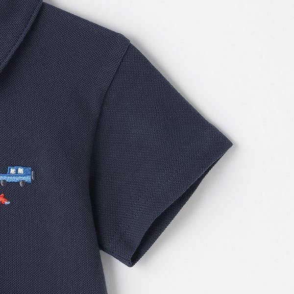 交通工具刺繡短袖POLO衫