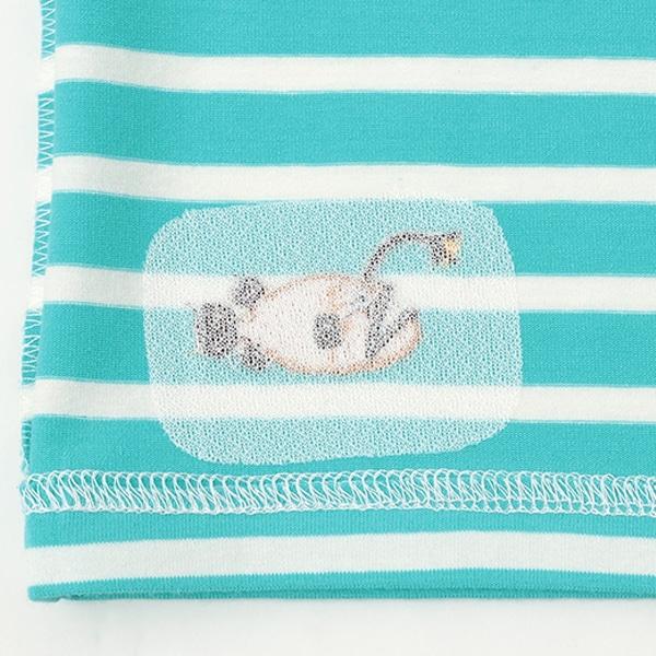 【人氣商品再次到貨】深海刺繡條紋短袖T恤