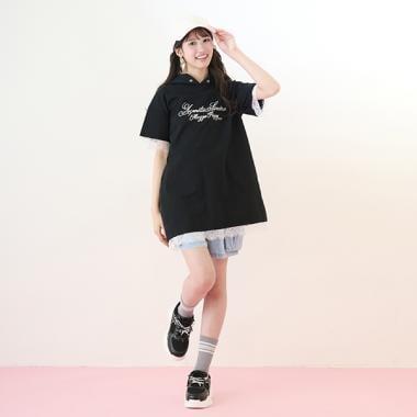 【Nico☆Puchi刊載】【接觸冷感】蕾絲拼接連帽迷你連衣裙