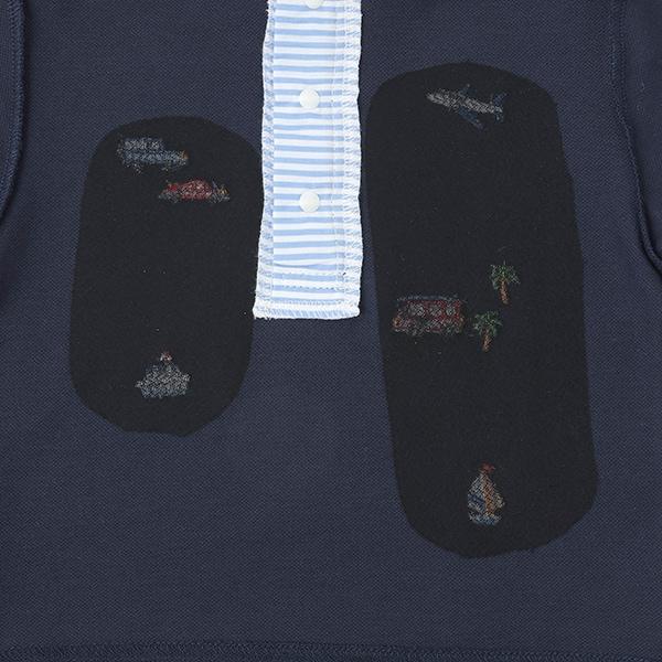 交通工具刺繡短袖POLO衫