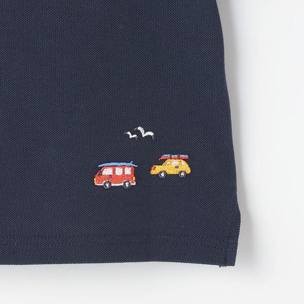 交通工具刺繡短袖POLO衫