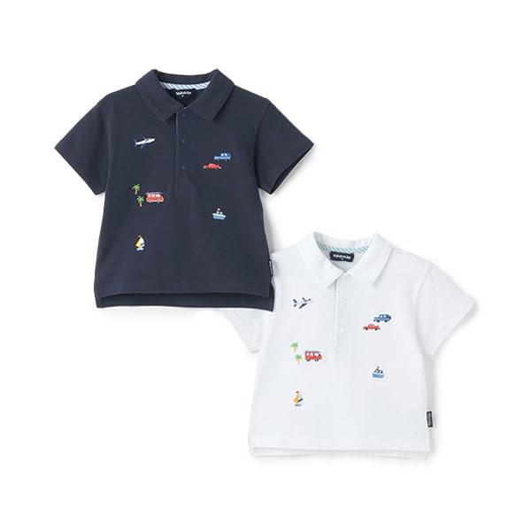 交通工具刺繡短袖POLO衫