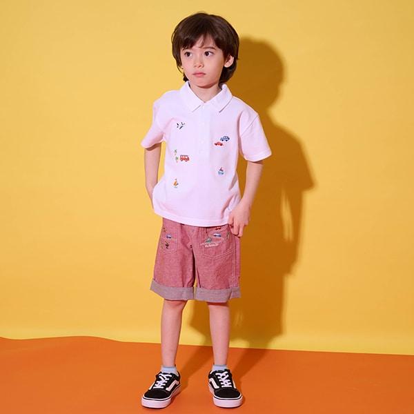交通工具刺繡短袖POLO衫