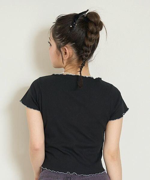 前褶皺短袖羅紋T恤【韓國時尚】