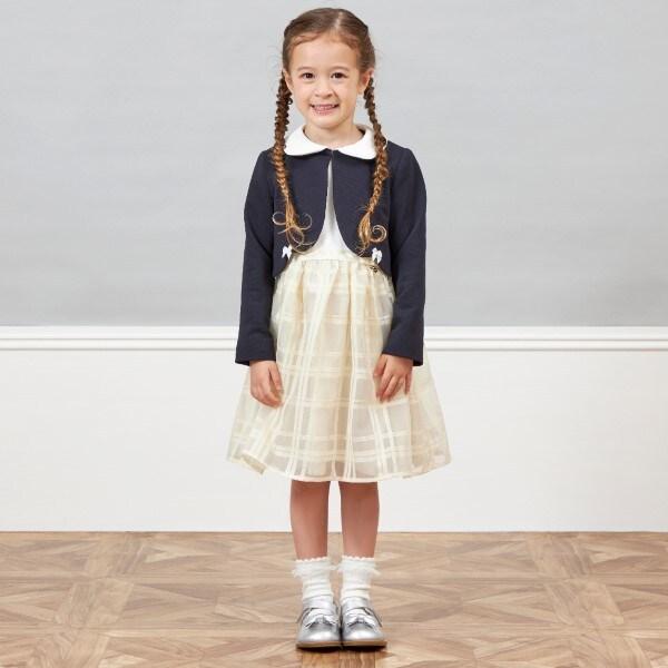 KP(ケーピー)波紋針織帶領短款開衫(110~130)