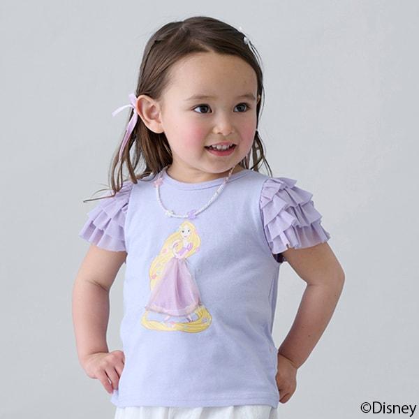 【《迪士尼》】袖部網紗圖案T恤