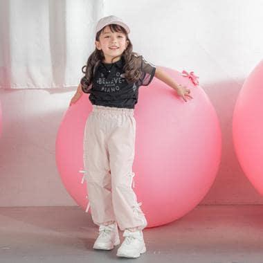 蝴蝶結裝飾休閒工裝褲