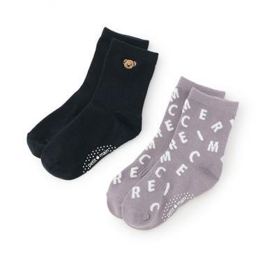 BOYS熊・MERCI襪子2雙裝