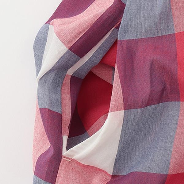 肩部鏤空格紋連衣裙