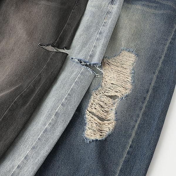 【LTXC】桶形破洞牛仔褲