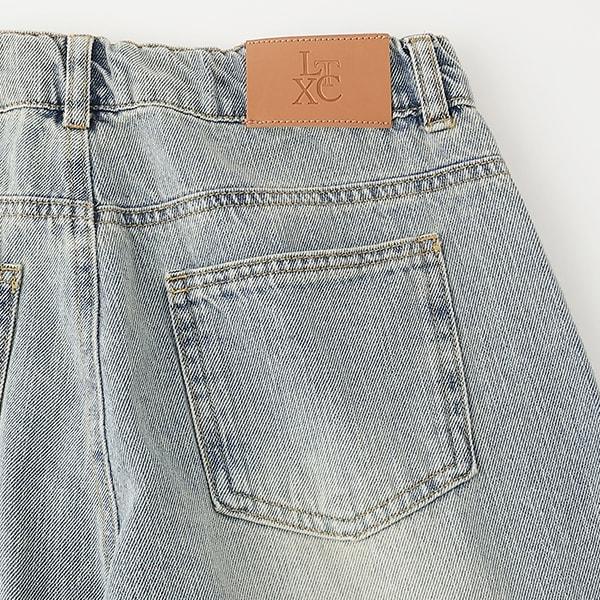 【LTXC】桶形破洞牛仔褲