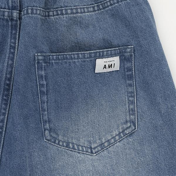 【AMI】帶掛鉤牛仔五分褲