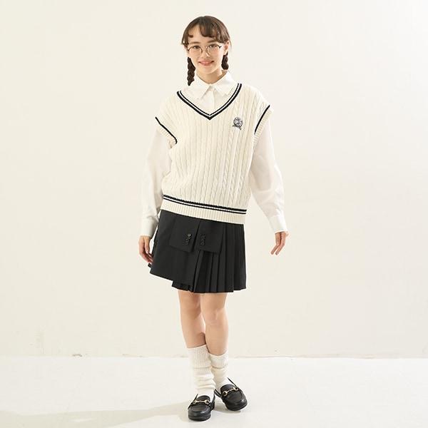 【AMI】高腰百褶裙褲