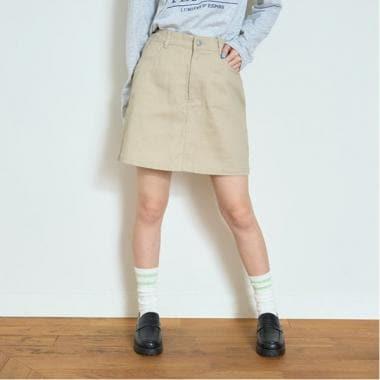 【基礎款】【GOODPRICE】牛仔斜紋臺形裙褲