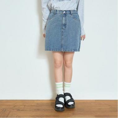 【基礎款】【GOODPRICE】牛仔斜紋臺形裙褲