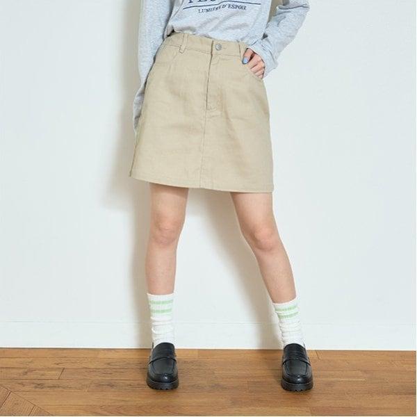 【基礎款】【GOODPRICE】牛仔斜紋臺形裙褲