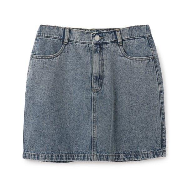 【基礎款】【GOODPRICE】牛仔斜紋臺形裙褲