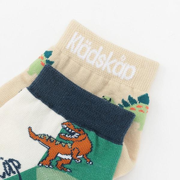 恐龍圖案短襪2雙裝