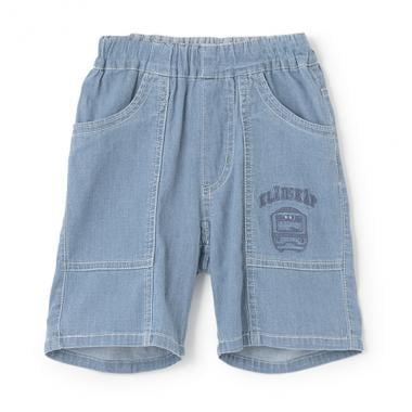 【人氣商品】【直營店無售】電車刺繡五分褲