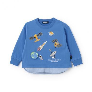 拼接下襬長袖T恤【JAXA LABEL】