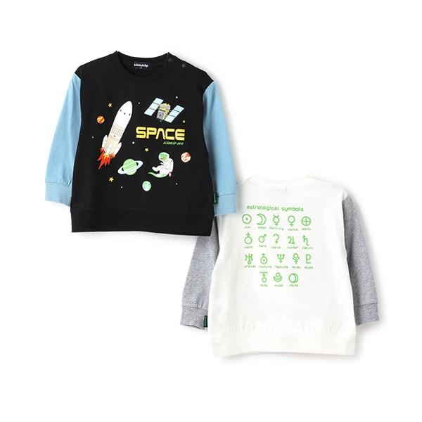 拼接袖長袖T恤【JAXA LABEL】
