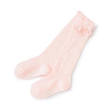 蝴蝶結裝飾高筒襪