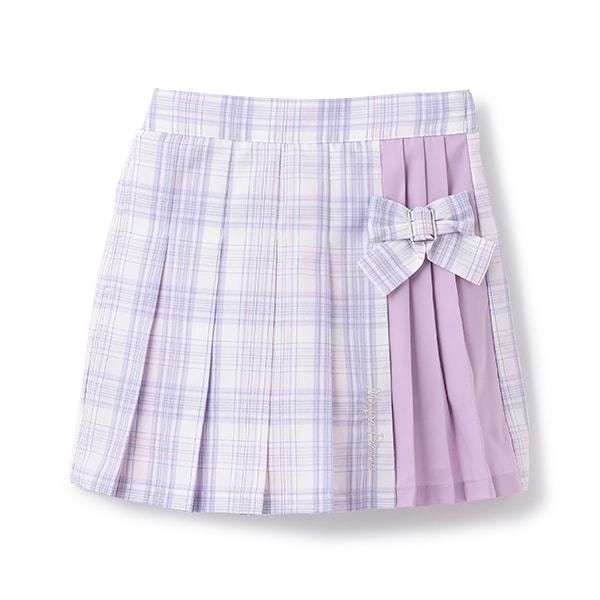 【人氣商品】【直營店無售】格紋拼接百褶裙褲