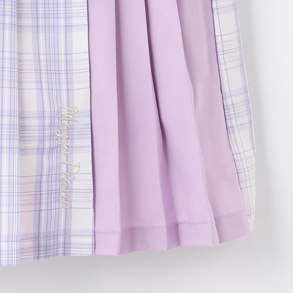 【人氣商品】【直營店無售】格紋拼接百褶裙褲