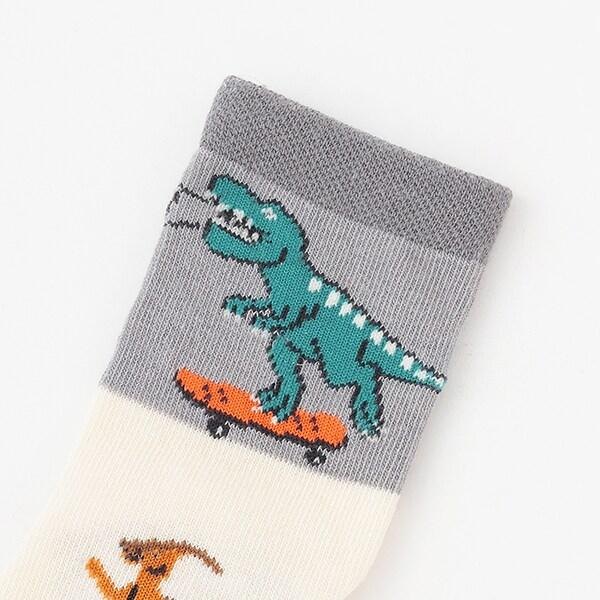 滑板恐龍中筒襪