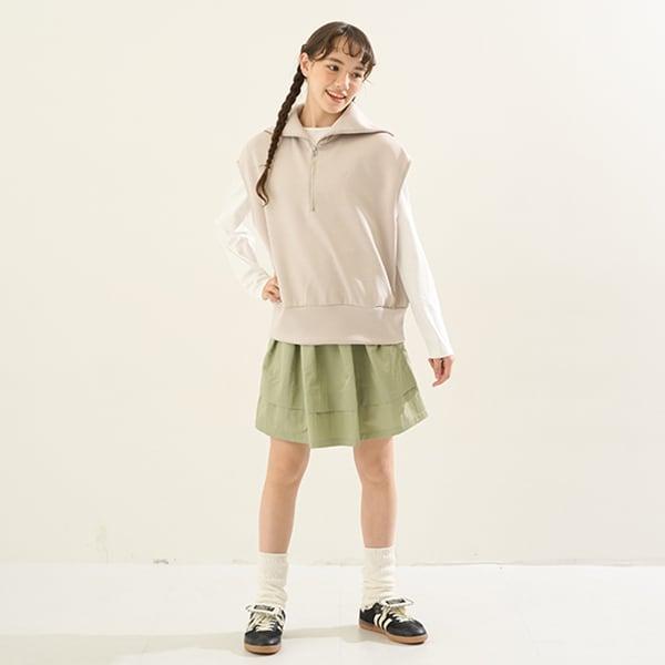 【AMI】水手風半拉鍊棉質背心×長袖T恤