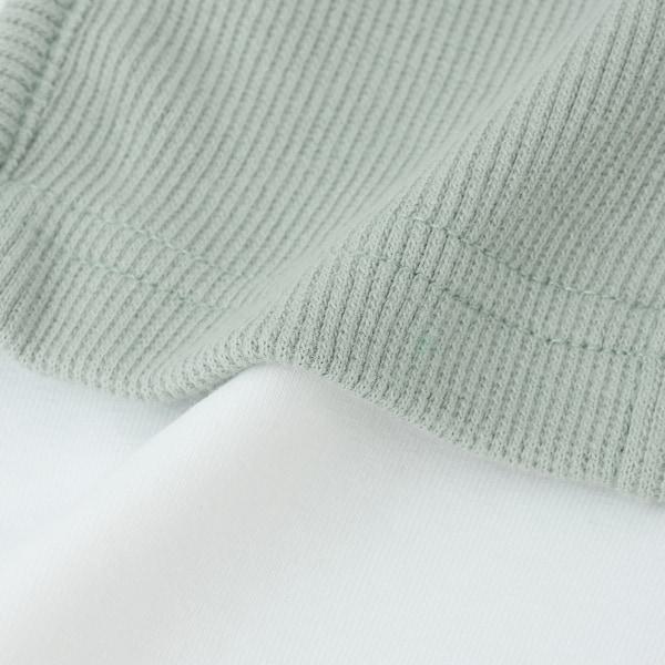 無領拉鍊開衫T恤套裝