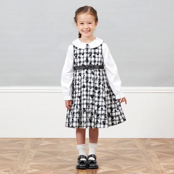 KP格紋花卉印花連衣裙(110~130)