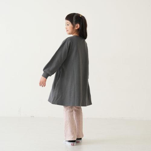 【リンク】帶圖案內襯毛圈連衣裙