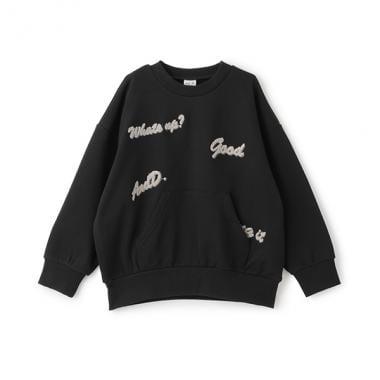 滿版logo刺繡寬鬆衛衣